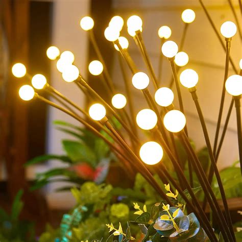 8 LED Solar Garden Lights Powered Firefly Lights Outdoor .